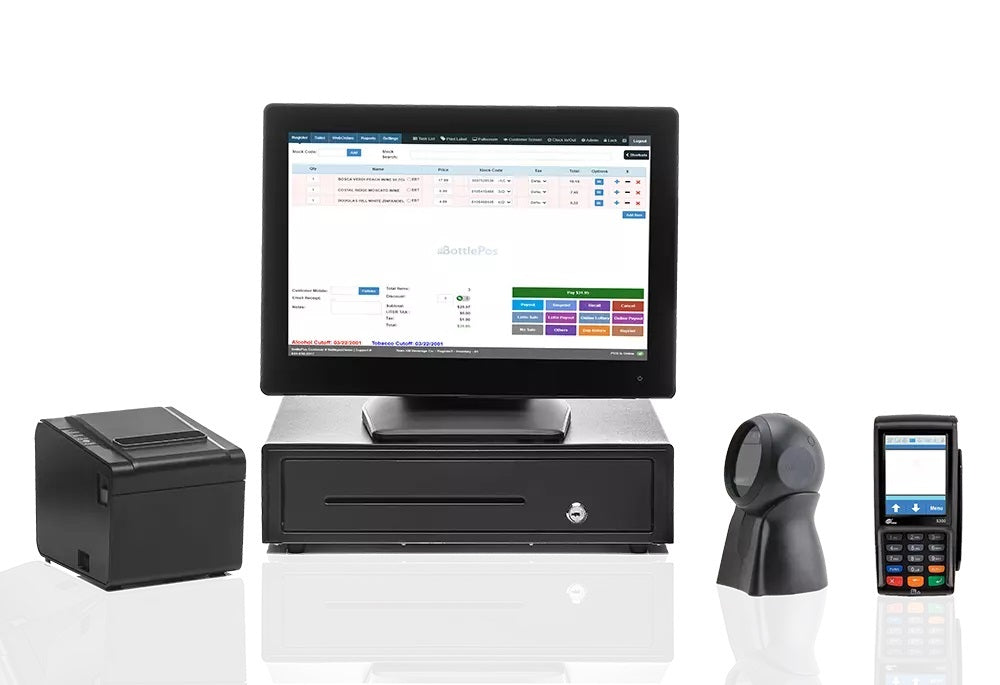 Disc Pos System POS System Hardware Bundle w/ ID Scanner and Rear Display | Quilt Software